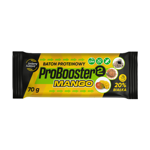 Baton proteic vegan – ProBooster 2 Mango, 70 g